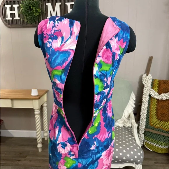 Shoshanna • Watercolor Floral Silk Blend Dress - Picture 10 of 12